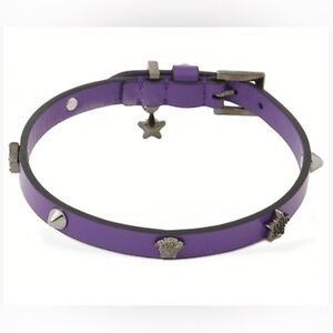 Versace Medusa Women’s Leather Choker Necklace